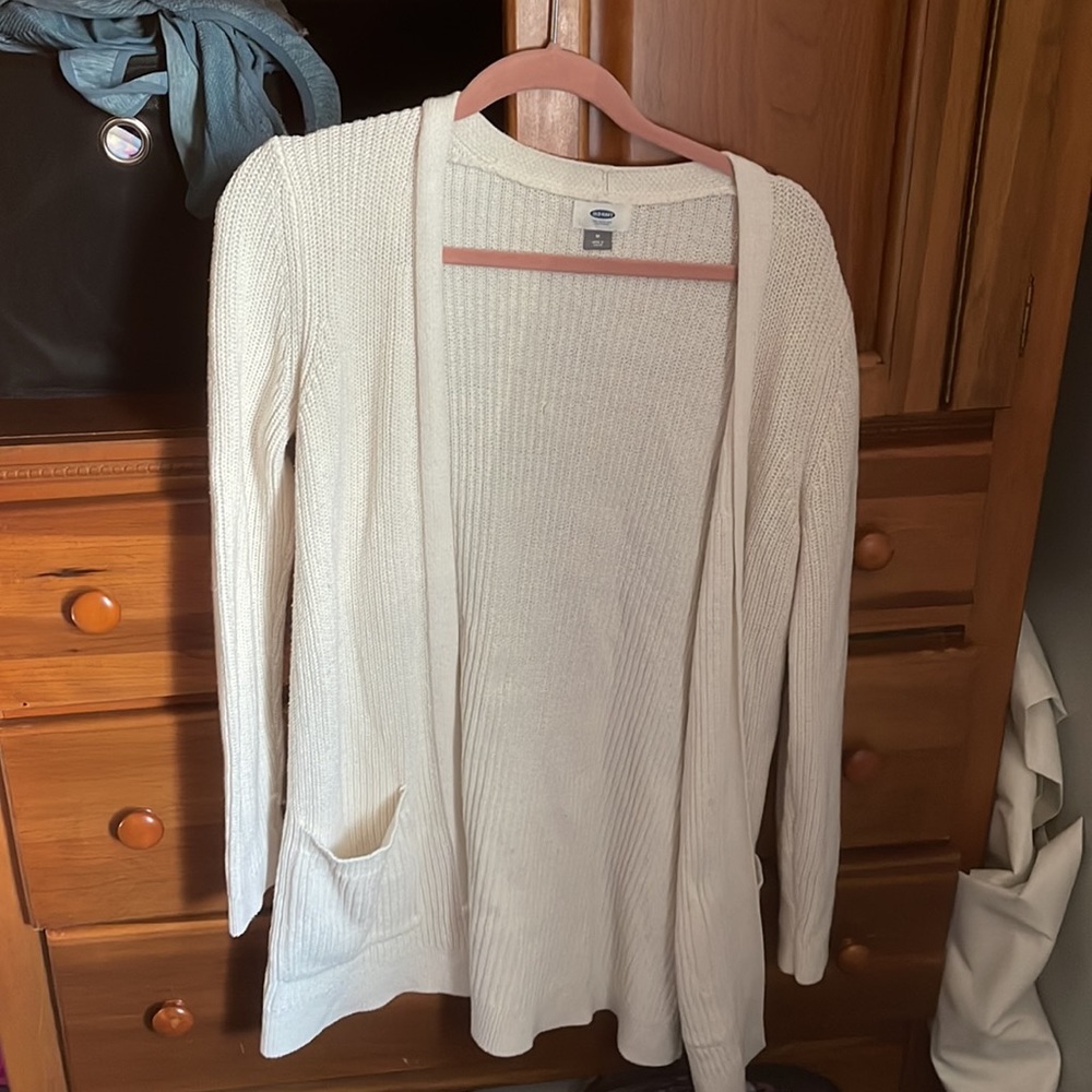 White Old Navy cardigan
